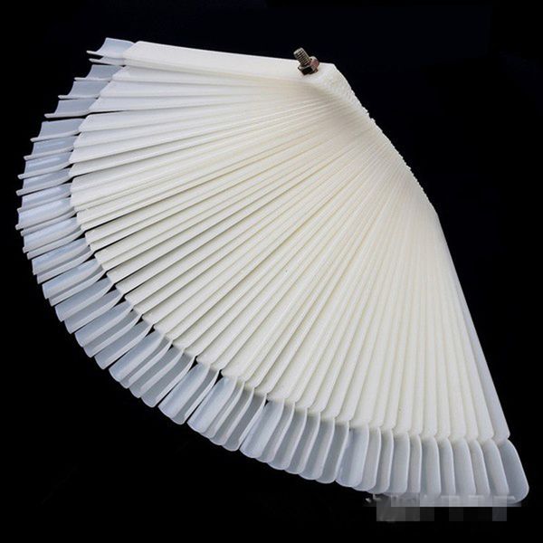 

natural 50pcs/bag fan-shaped nail polish practice nail plate color card diy gel polish color plate manicure art tools