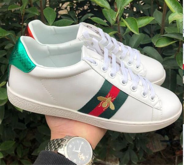 

Little bee Glitter designer shoes Web sneaker with studs stripe best quality famous ace embroidered for women silver shoes