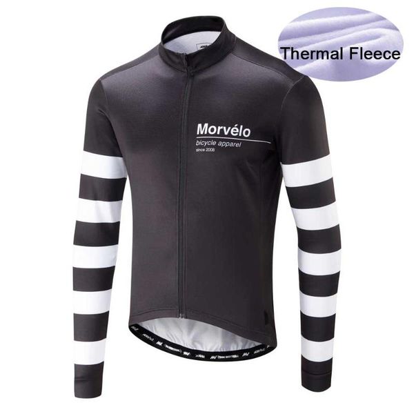 

2020 pro team morvelo men's cycling jersey long sleeve winter thermal fleece bicycle wear bike clothing mtb, Black;red