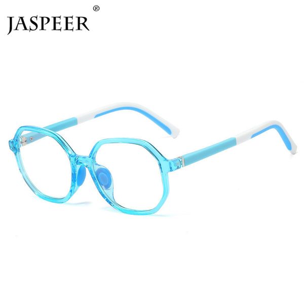 

jaspeer children blue light blocking glasses tr90 light soft silicone frame kids computer glass boys girls goggle eyewear, White;black