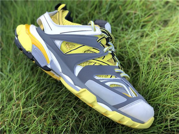 

new triple s 3.0 yellow white grey track trainers pairs tess s casual shoes men women triple-s old dad sneakers with original box 36-45