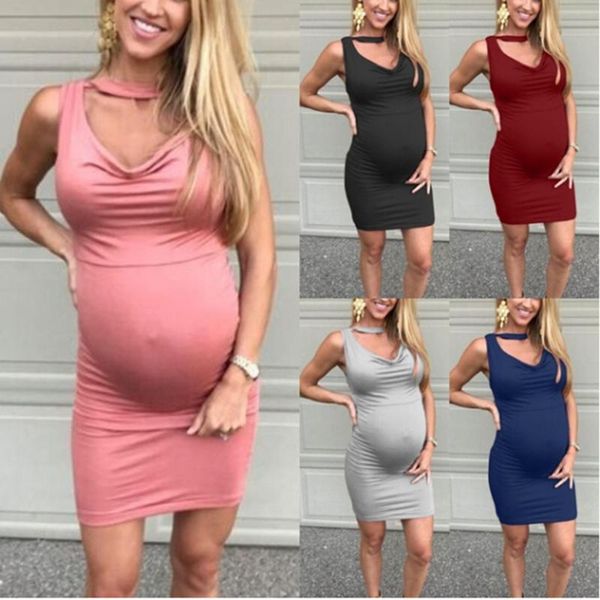 

maternity dresses summer 2020 sleeveless casual sundress pregnancy dress pregnant clothes breastfeeding clothes hamile elbise, White