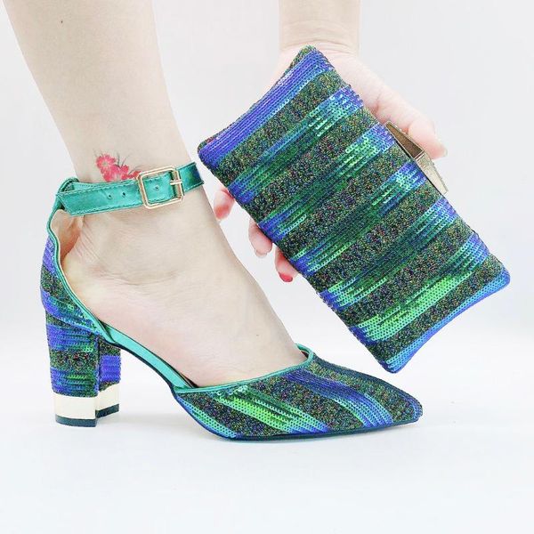 

italian high heel and matching purse set wedding bridal shoes and bag set stripe sequined wedding high heels purse to match, Black