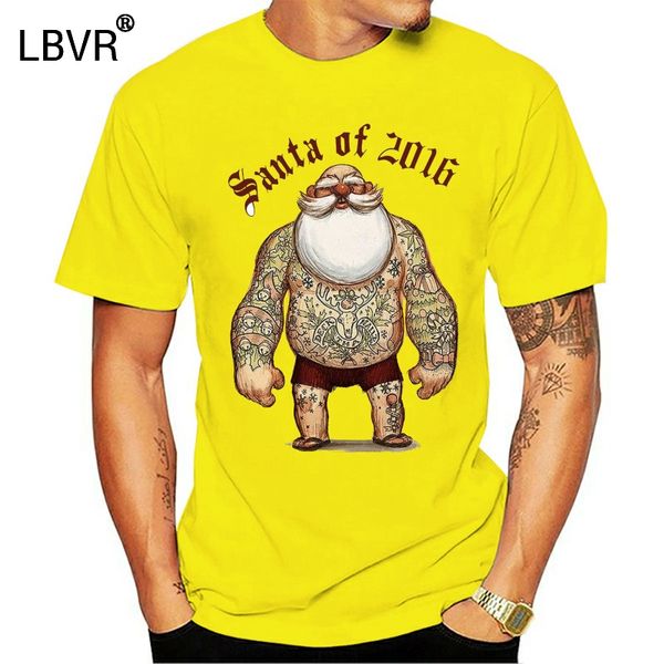 

santa of 2019 t shirt novelty festive tshirt christmas mens beard tatto gang 100% cotton tee shirt wholesale tee