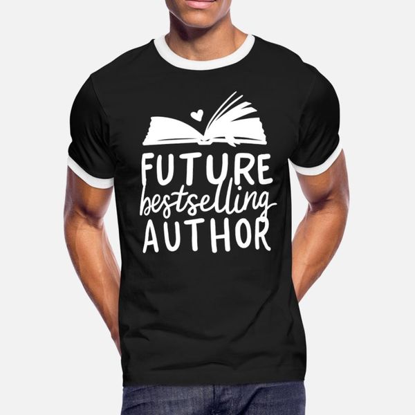 

author book writing t shirt men printing tee shirt s-xxxl family fit funny casual spring natural shirt
