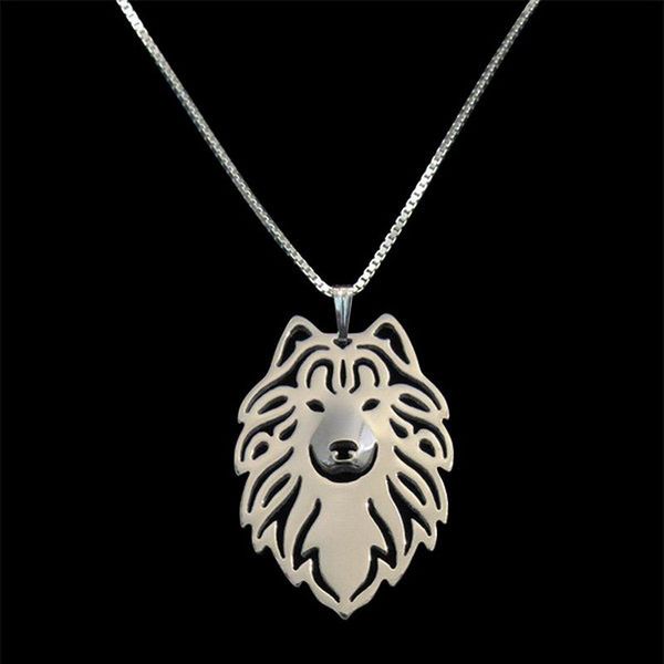 

wholesale 2020 metal alloy pet pendant necklaces women jewelry samoyed dog necklaces drop shipping, Silver