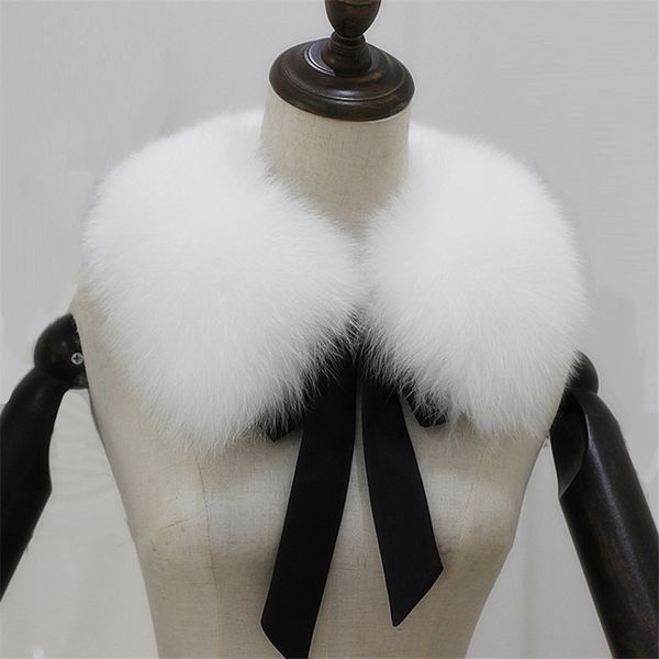 

fur collar women 2020 winter fashion ladies neck scarves real fur scarf shawls and wraps 50cm white, Blue;gray