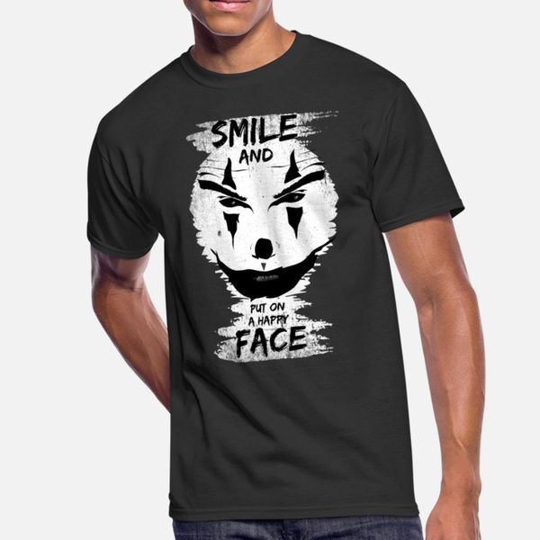 

joker halloween horror clown t shirt men personalized cotton o-neck basic solid loose comfortable spring autumn pictures shirt