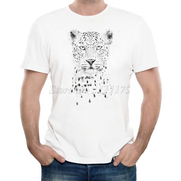 

new arrivals 2019 men's cool leopard design t shirt fashion summer short sleeve tee