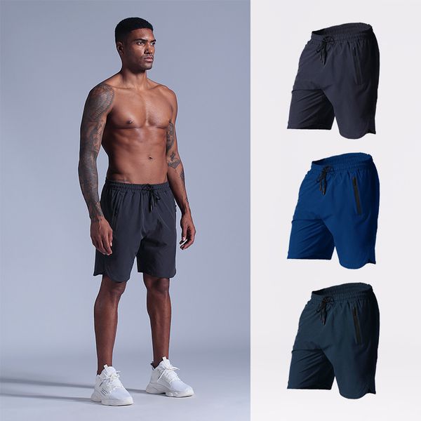 

sports shorts men's summer men's fitness exercise running casual training pants quick-drying breathable thin five-point shorts, White;black