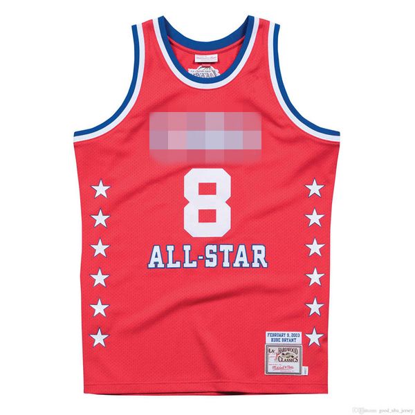 

men bryant vintage 8 24 mitchell & ness blue 2003 2004 2008 2009 2020 all-star east hardwoods classics authentic jersey, Black