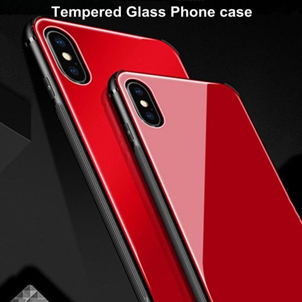 

cgjxstempered glass phone case back cover luxury hybrid back cover shockproof tempered glass phone case for iphone xs /xs max /xr samsung
