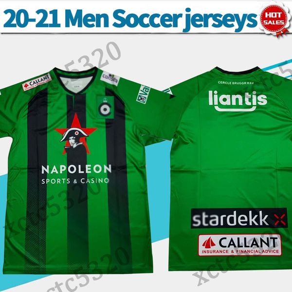 

2020 2021 cercle brugge soccer jersey green 20/21 brugge soccer shirts men short sleeve football shirts, Black;yellow