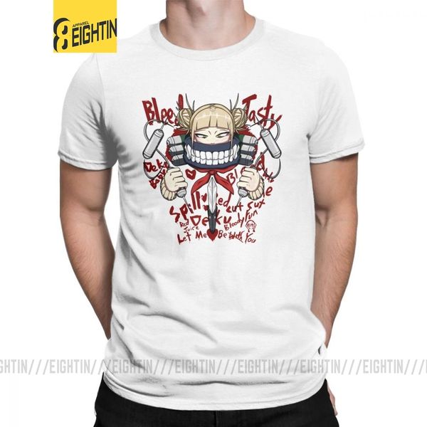 

himiko toga t shirt bloody love anime manga kawaii t-shirt for men short sleeves casual tees crewneck 100% cotton print