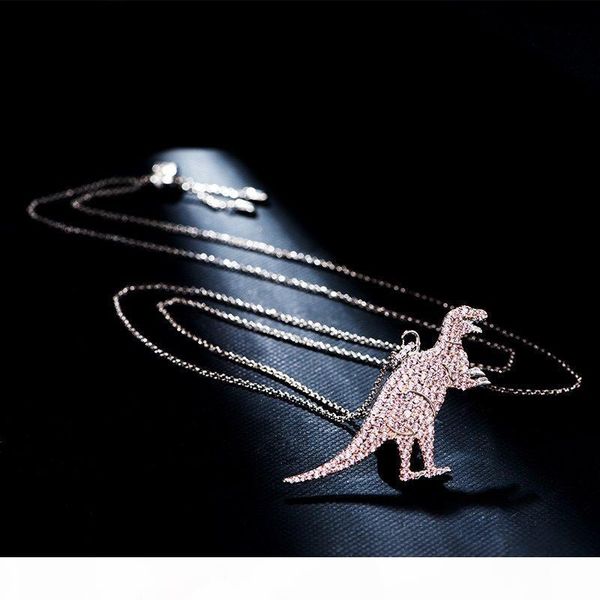 

pink diamond dinosaur necklace bracelet earrings iced out chains jewelry necklace mens 14k gold chains rings cuban link chain, Silver