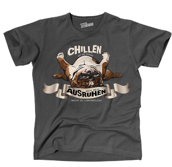 

print t-shirt mens short twilda t-shirt hunde chillen englische bulldogge bulldog wilsigns siviwonder o-neck hipster tshirts