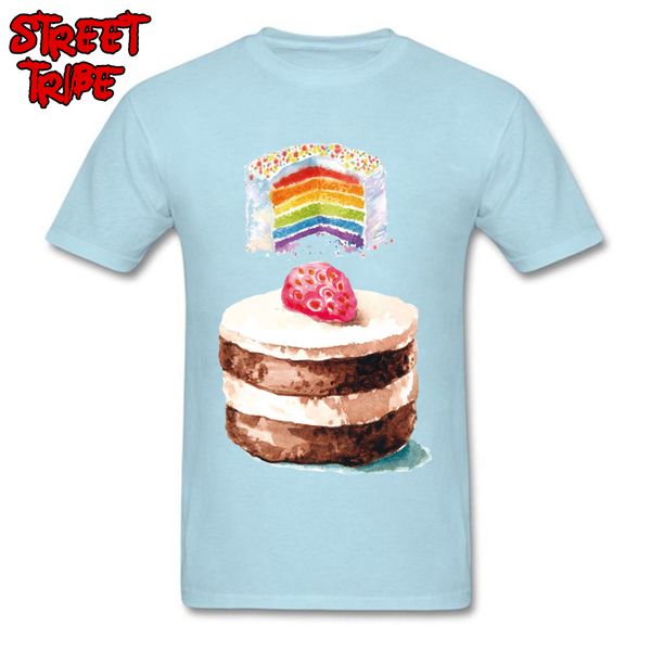 

blue men t-shirt birthday cake t shirt cute crewneck 3d printed tshirt short sleeve cotton fabric clothes kawaii tees