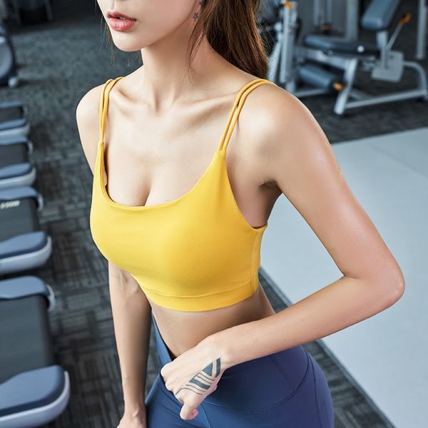 

2020 spring and summer new traceless underpants and underwear sports bra women's shockproof yoga running fitness straps gathered back u
