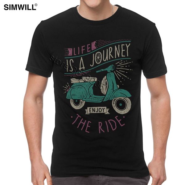 

classic italy retro rider t shirt short sleeve men cotton scooter t-shirt leisure bike tees motorbike 70s rider tshirt