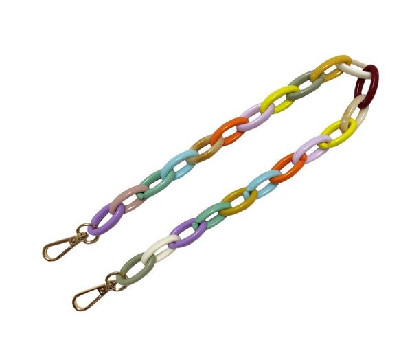 

acrylic 100cm resin chain bag strap women handbags belt purse belt handle bag accessories bamboo bag acrylic strap, Black