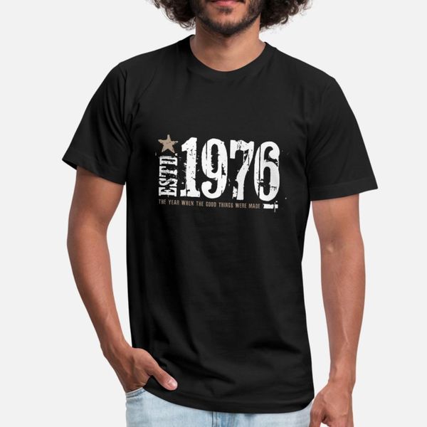 

estd 1976 t shirt men designing short sleeve size s-3xl family interesting humor summer style pattern shirt