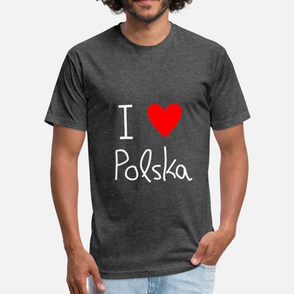 

i love polska t shirt men printing cotton s-xxxl formal cute comfortable summer pattern shirt
