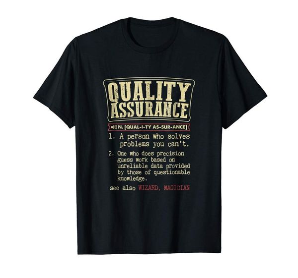 

quality assurance funny definition t-shirt 2019 new fashion men cross casual brand clothing male slim fit t shirt