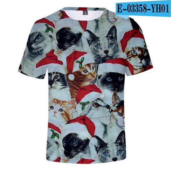

christmas festival santa claus christmas tree pattern t -shirt men /women summer 3d print shirts oversized hippie hentai men clothing