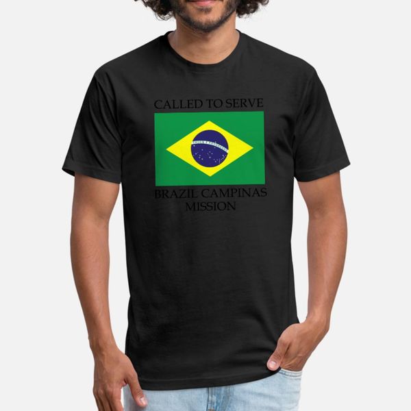 

brazil campinas lds mission called to serve flag t shirt men interesting short sleeve o neck family interesting breathable spring autumn