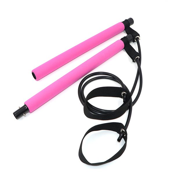

new multifunctional pilates rod chest expansion fitness strap rod abdominal resistance puller drop shipping
