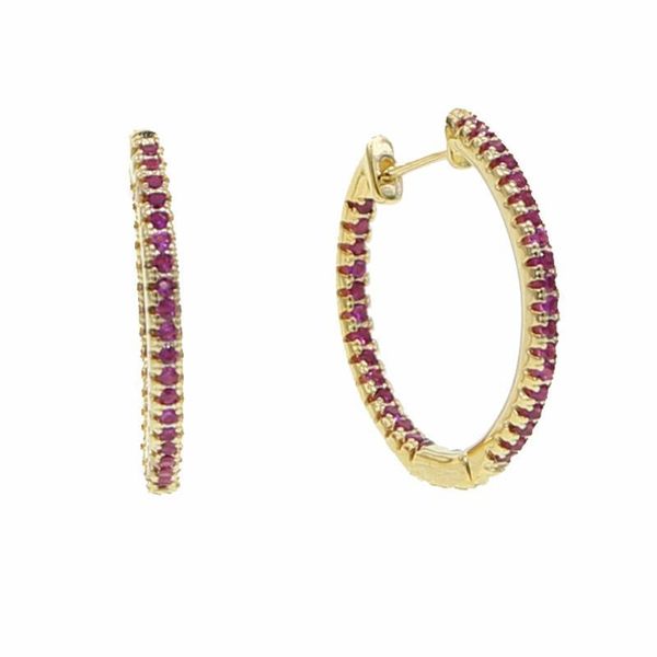 

round gold color earrings with blue red zirconia 20mm hoop earring for women delicate tiny fashion jewelry berloque, Golden;silver