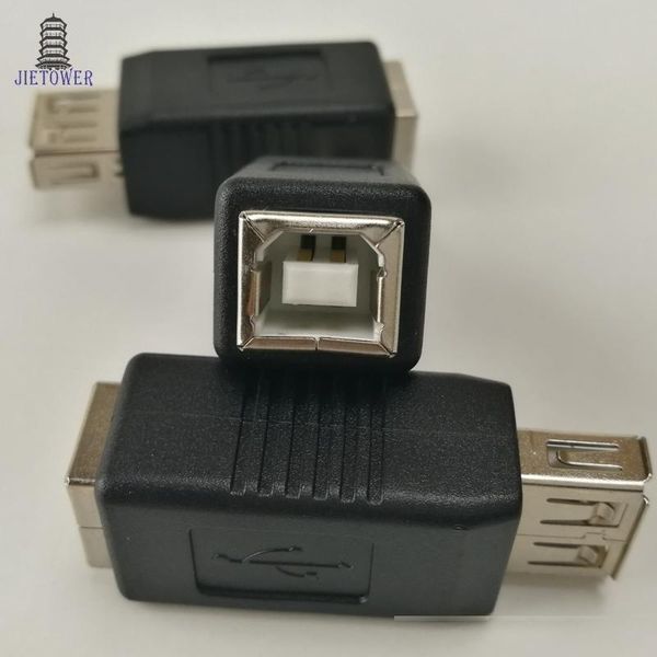 

500pcs/lot portable usb 2.0 type a male to usb type b female plug extend printer adapter converter