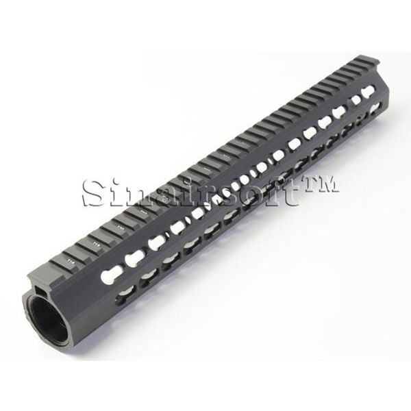 

slim picatinny handguard rail floating one-piece rail system keymod light with barrel nut for ar-15