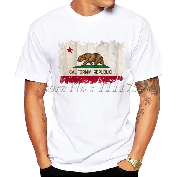 

2019 men's the california republic printed t-shirt summer cool fashion tees