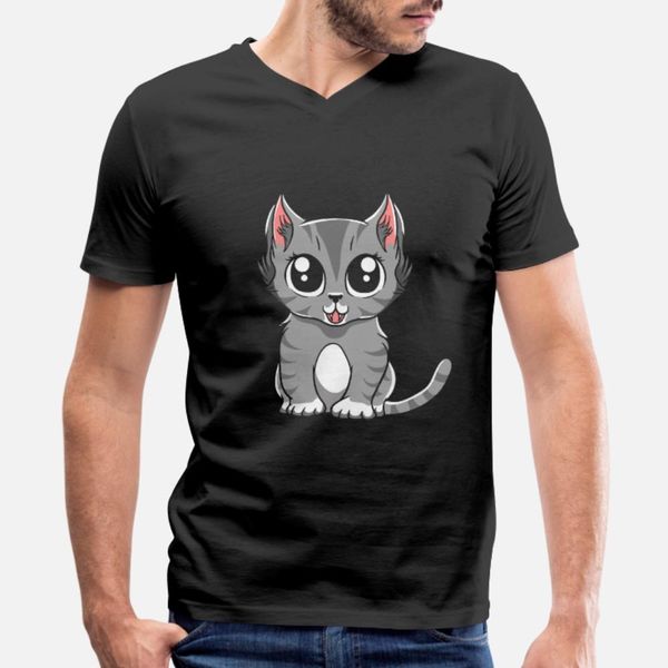

kawaii cute cat japanese anime t shirt men crazy tee shirt euro size s-3xl trend crazy humor spring autumn family shirt