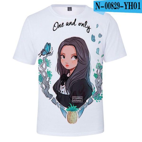 

kpop loona style new cotton brand 3d print shirts kawaii harajuku plus size men clothing