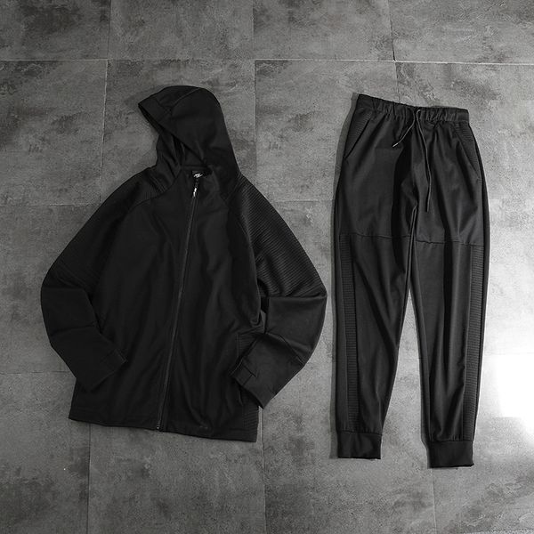 

men tracksuit 19ss autumn winter soccer baskatball training suit classical stylish high street elements sport set long sleeve size :m-3xl