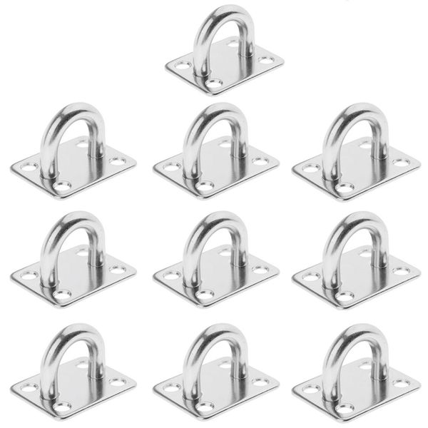 

10шт m5 настенный / потолочный крюк из нержавеющей стали pad eye тарелка marine boat такелаж