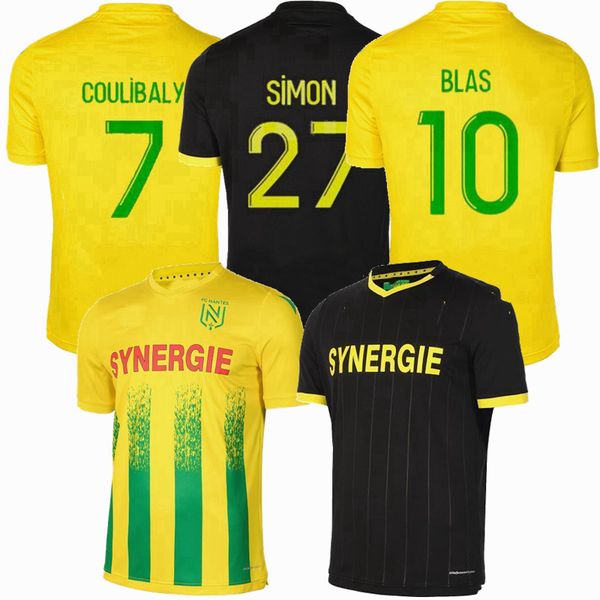 

2020 2021 fc nantes футбол джерси louza blas emond simon 20 21 дом вдали футбольные люди и дети рубашки, Black;yellow