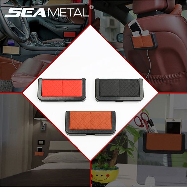 

car seat back box auto mobile phone card holder automobiles sticker on cars storage bag universal pocket in car accessories