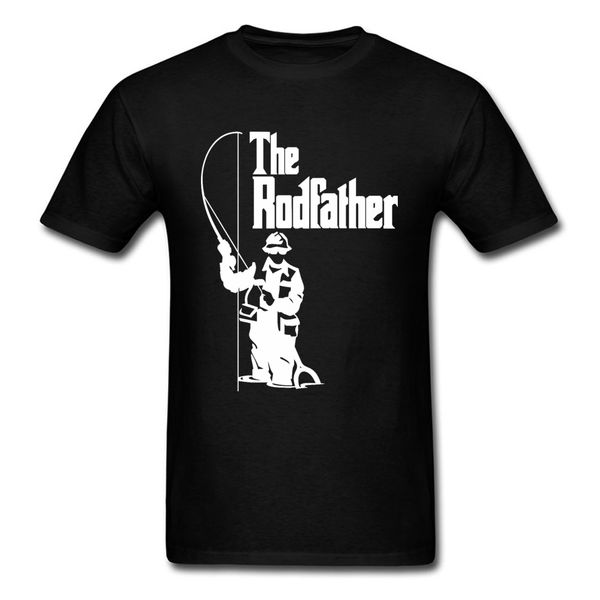 

rodfather fishinger рыба отец tshirt рыбак fisher осень черный топы тис мужские crew neck топ футболки eur плюс размер