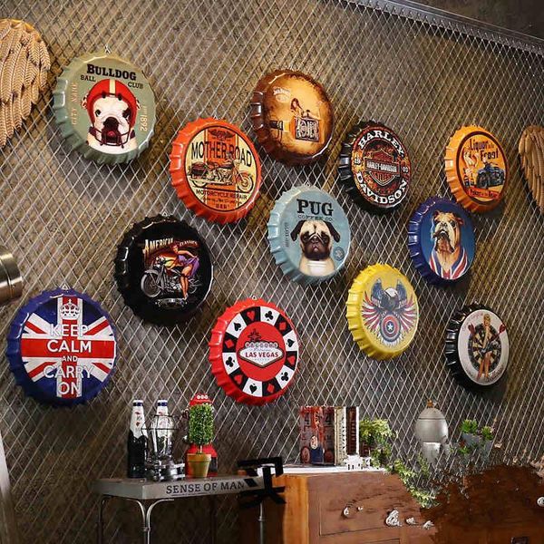 

craft bottle decoration bar cap wall shop metal stickers bottle beer metal retro cap home coffee decoration xhhair iolwn