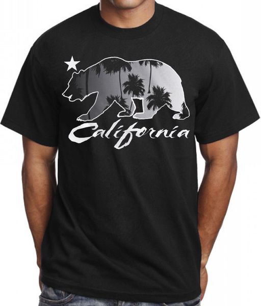 

2019 new fashion man t-shirt california republic palm tree t shirt og kush leaf the west cali living bear tee casual t-shirt