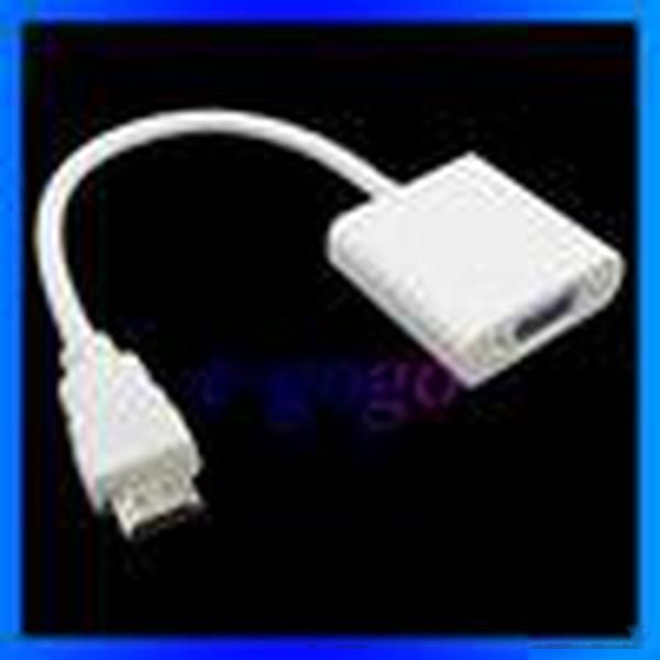 

active vga female to hdmi male video converter adapter cable white