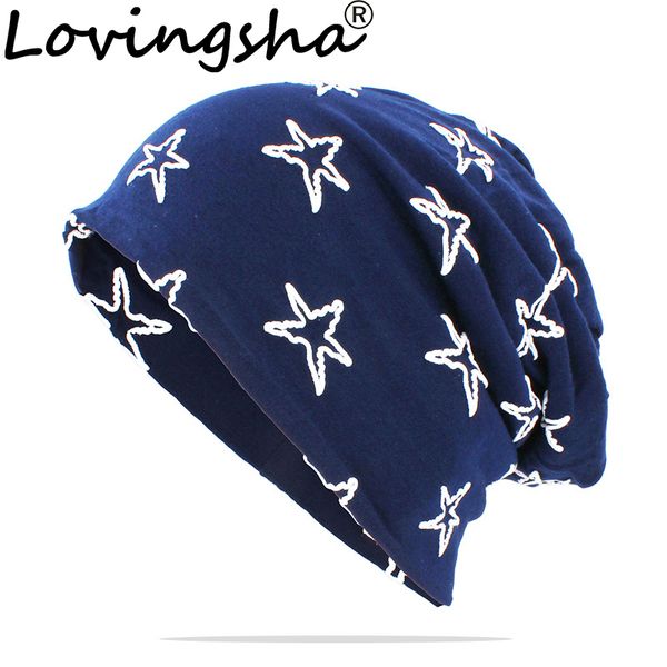 

lovingsha stars design men women hat fashion autumn winter hats for girl teenager thin boy hat ladies cap ht152