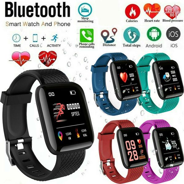 

2020 bluetooth smart watch men women kids blood pressure sport waterproof smartwatch for android ios with silicone strap watches
