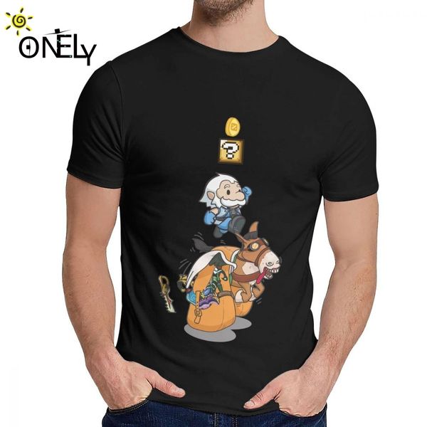 

man's t shirt donkey courier zeus dota 2 taunt 100% cotton fashionable round collar cartoon print t-shirt