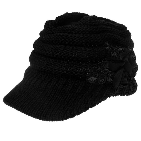

beanie/skull caps women ladies knitted hat winter crochet peaked beanie cap skull grey girls skullies bonnet femme snapback, Blue;gray