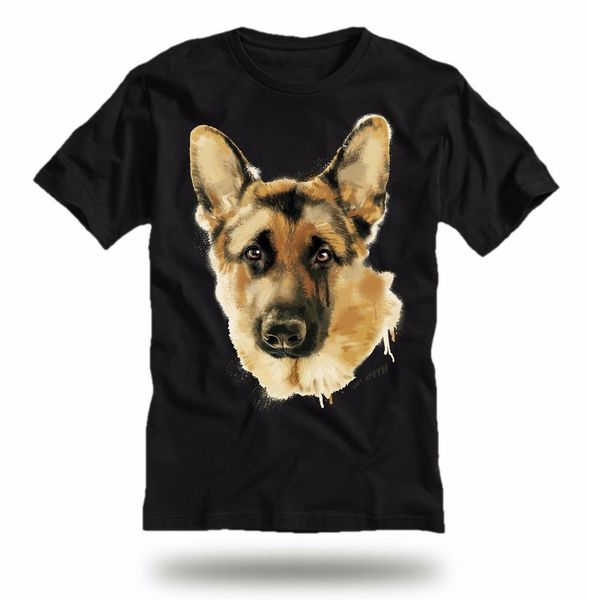 

german shepherd dog on black t-shirt great for dog lovers - summer's comin' new 2020 fashion men summer style cool tees shirt