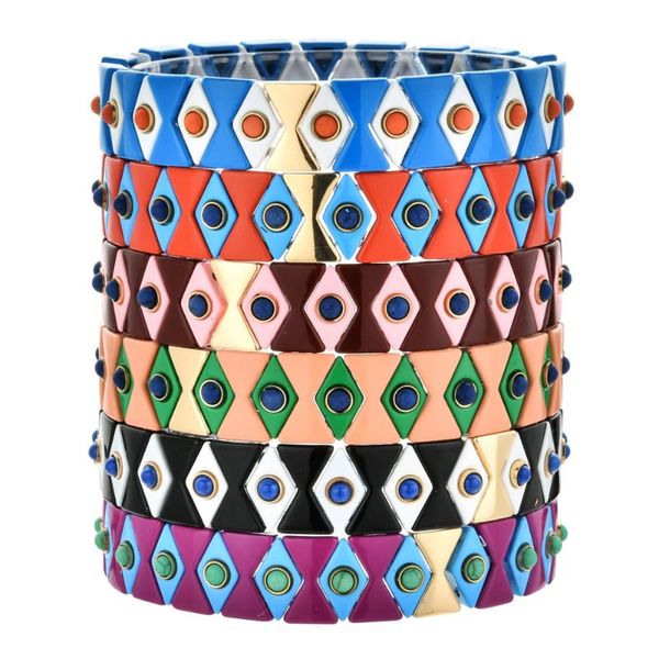 

zmzy bohemian colorful string turkish blue eyes bracelets for men/women beads charm bracelet lucky adjustable, Red;blue